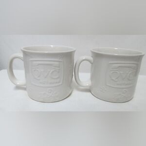 2 QVC Ceramic Mugs new as seen on tv